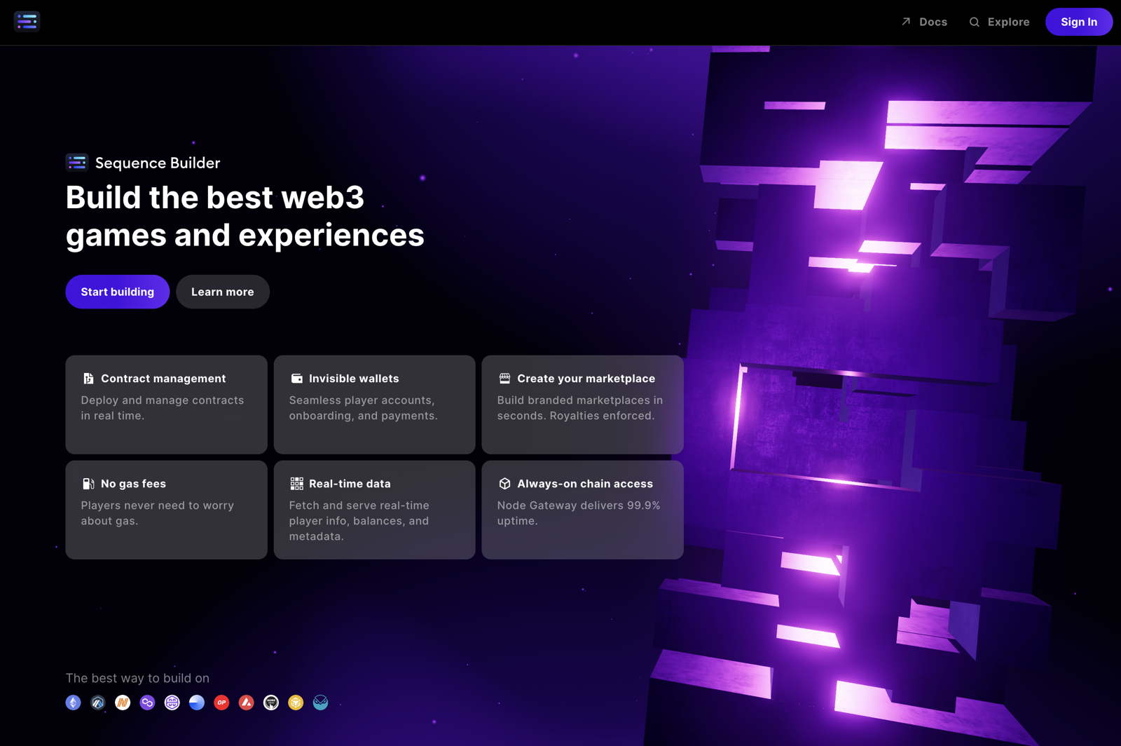 Sequence builder landing page