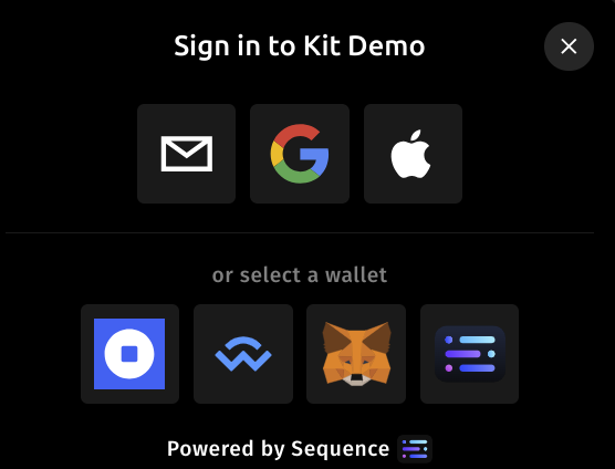 Toggle the Connect Modal in Sequence Kit