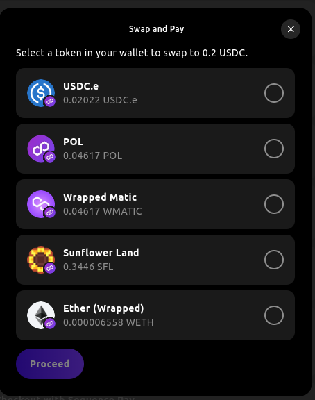 Enable the swap modal in Sequence Kit to onboard users using fiat currencies with a credit or debit card